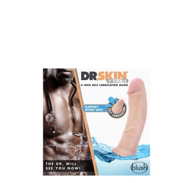 DR. SKIN 8INCH SELF LUBRICATING DILDO